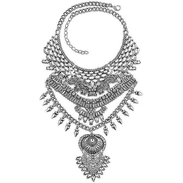 Kvinnors Halsband, Lång Frans Tjock Boho Punk Halsband