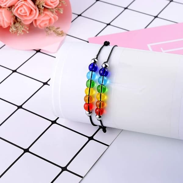 Pride LGBT Regnbågsarmband, Kärlek är Kärlek Flätad Rep Relationer