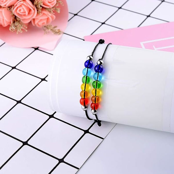 Pride LGBT sateenkaari rannekoru, rakkaus on rakkautta punottu köysi suhteet