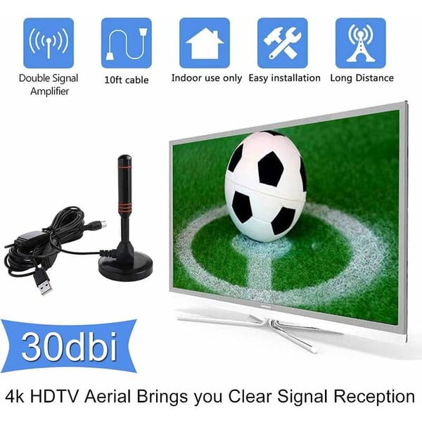 Digital stangantenne, bærbar TV-antenne med magnetisk base, Powe