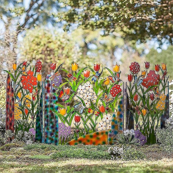 Hagegjerde kant blomstergjerde dekorasjon rustfritt jernbarriere