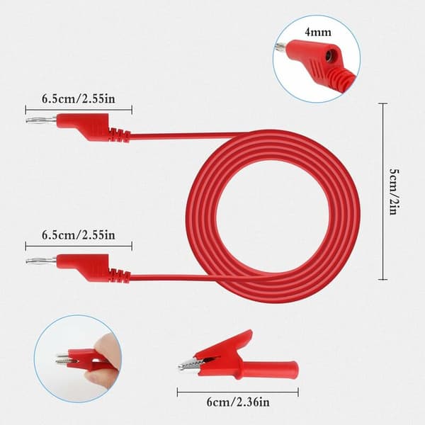 Krokodilleklemme Testledninger, 5 stk Testledning for Multimeter