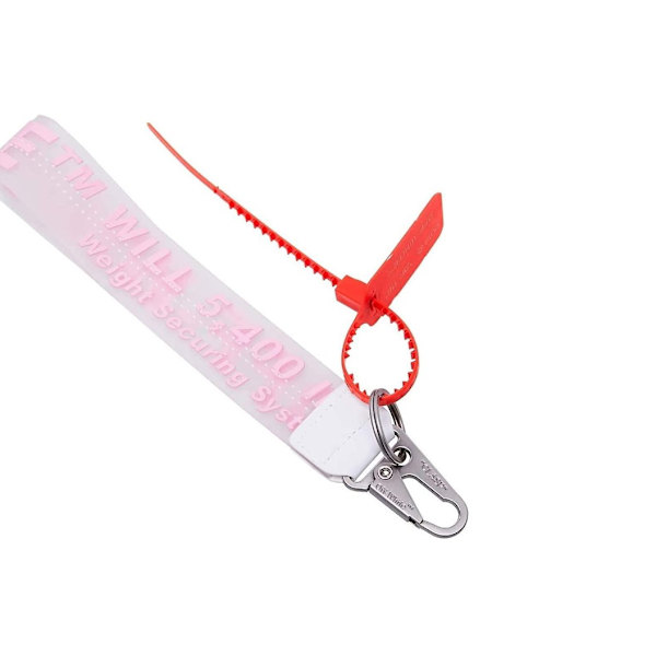 Lanyard nyckelring, unisex cool handledsnyckelband, nyckelring kan hålla nycklar, plånbok, jeansdekoration, rosa