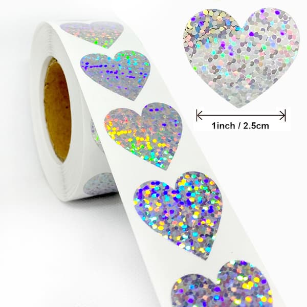 Laser Design Label Stickers Glatt Overflate Tetting Dekorasjon Gave