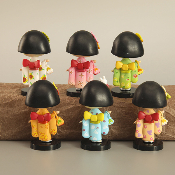 6 tyyppiä decorations de poupées animées faites à la main kimono