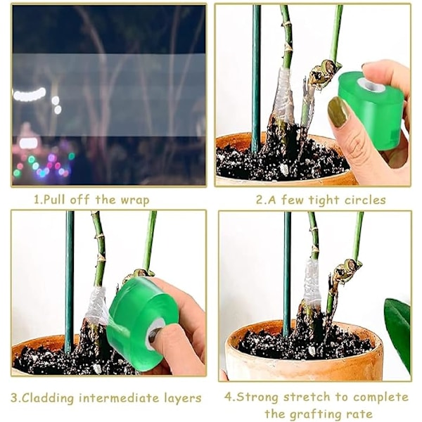 Podebånd, 3 cm podebånd for frukttrær, podebånd for planter, elastisk