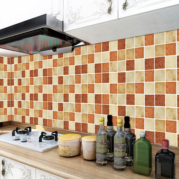 Frostet membran kaffefarget flis mosaikk flis klistremerke DIY dekor