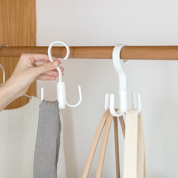 4-pack roterande fyrklommar, garderobskrokar