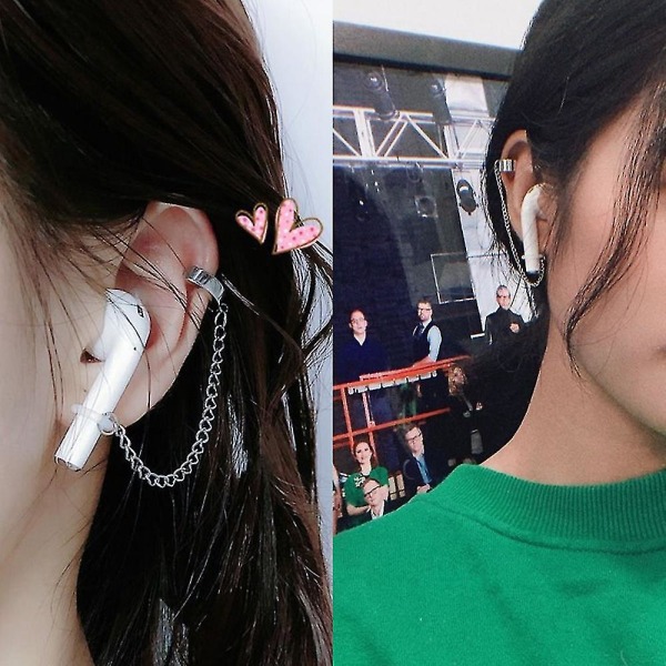 2 stk Anti-tabt øreringe, der er kompatibel med Airpods Earbuds Ear