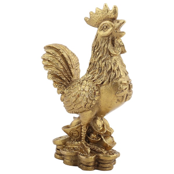 Mässing tupp kyckling symbol för tur och rikedom i geomantisk omen