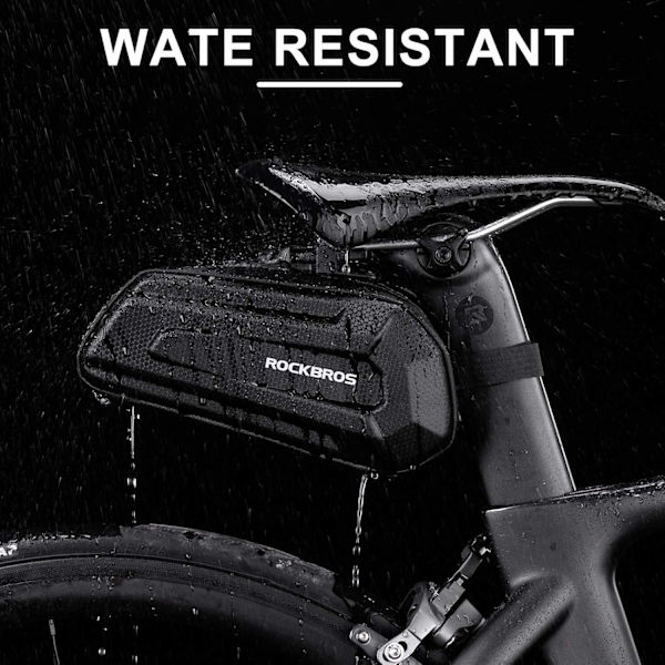 Cykelsadeltaske, stiv MTB bagagerumstaske til cykel BMX scooter 1,7L