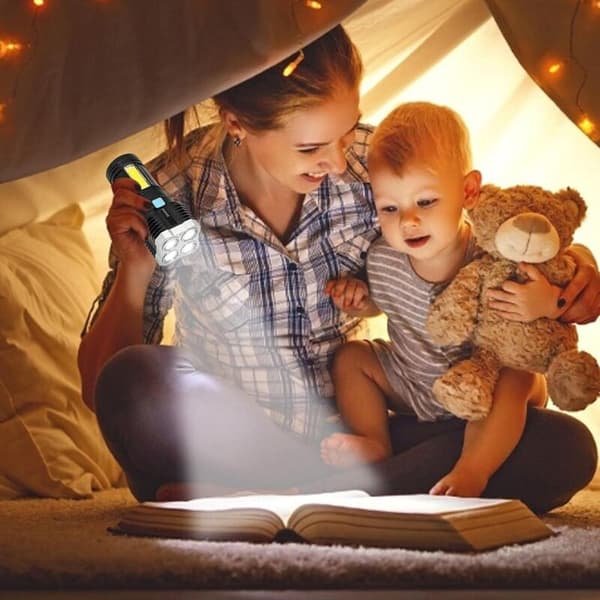 Superlys LED-lommelykt med COB-sidelys (standard)