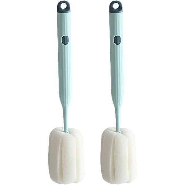 Soft Bottle Brushes - 2 Pieces Soft and Easy to Clean, Effectively Remove Stains and Residues from the Bottom of the Cup robin blue