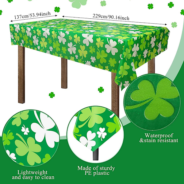3 stk. St.patricks marokkansk rektangulær duk vaskbar mikrofiber Mo