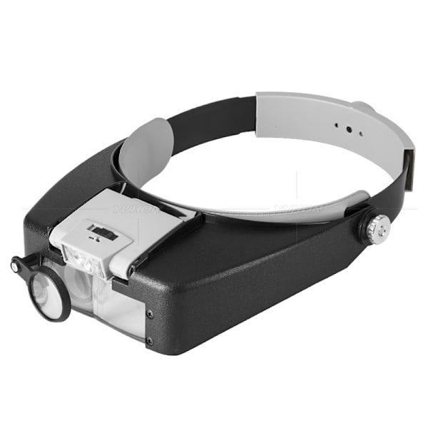 Huvudband Lupp Urmakare Handsfree Förstoringsglas med Li