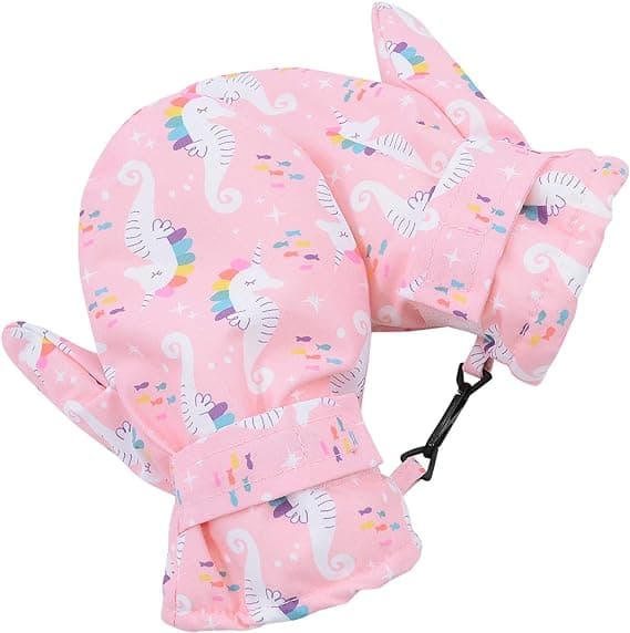 Pehmeät fleece-vuoratut lapset talvihanskat