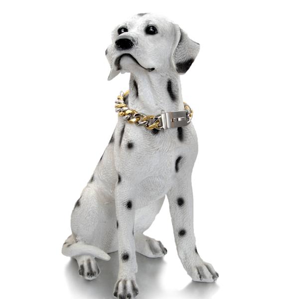 Stærk kæde hundehalsbånd snor 19mm guld rustfrit stål halskæde