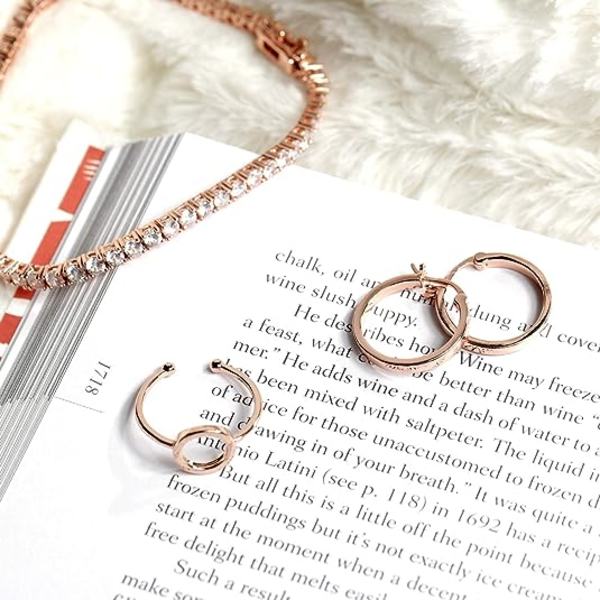 14K Guldpläterade Ringar för Kvinnor | Guld Karma Cirkel Ring | Stapelbara Ringar
