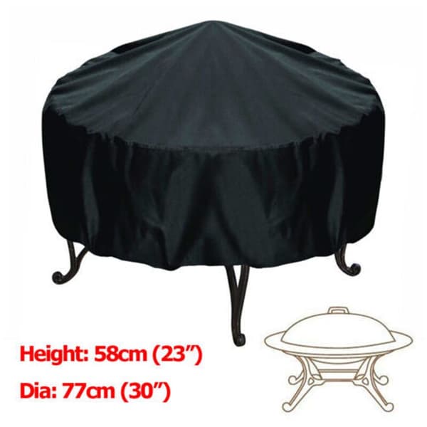 Eldstadsskydd, Oxford Vattentätt Eldstadsskydd Rund Eldstadsskydd Grill Eldstadsskydd, 77X58cm Svart