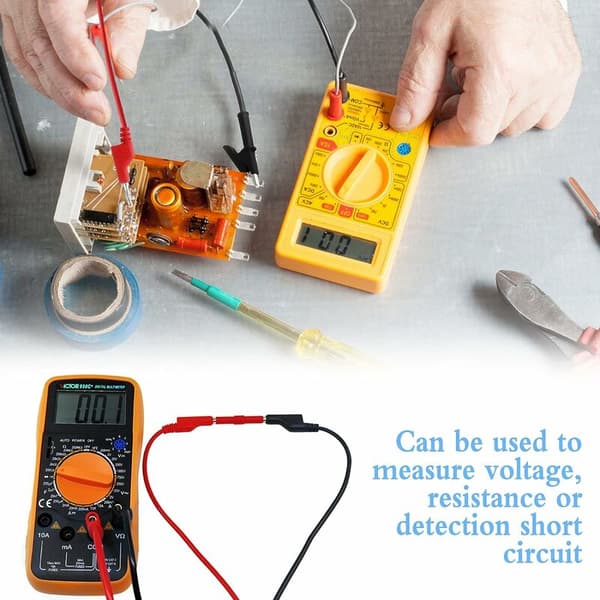 Krokodilleklemme Testledninger, 5 stk Testledning for Multimeter