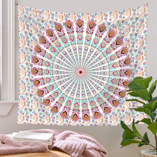 Galleri Gobelin Sol Måne Stjerne Mandala (Pink)