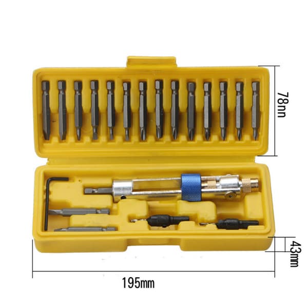 Drill Driver Multi Skrutrekker Bitsett med Dreiehode og Diverse Bits
