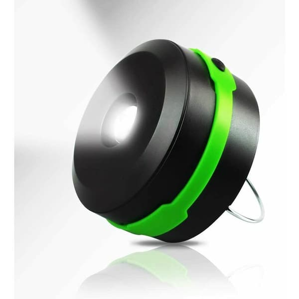 Sammenleggbar campinglanterne lommelykt, 2 sol- og USB-lading