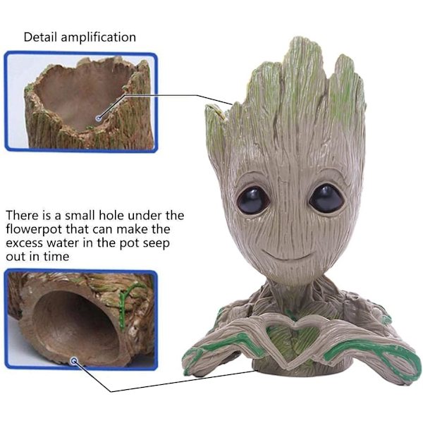 Groot Treeman -ruukku, söpö ruukku, kynäteline,
