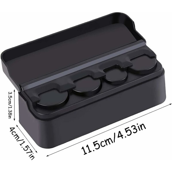 2-pack svart myntbox bil myntbörs förvaringsbox myntorganisatör