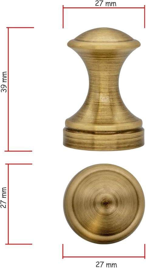 Sæt med 2 Solide Messingvægkroge - Klassisk Design - Bronze