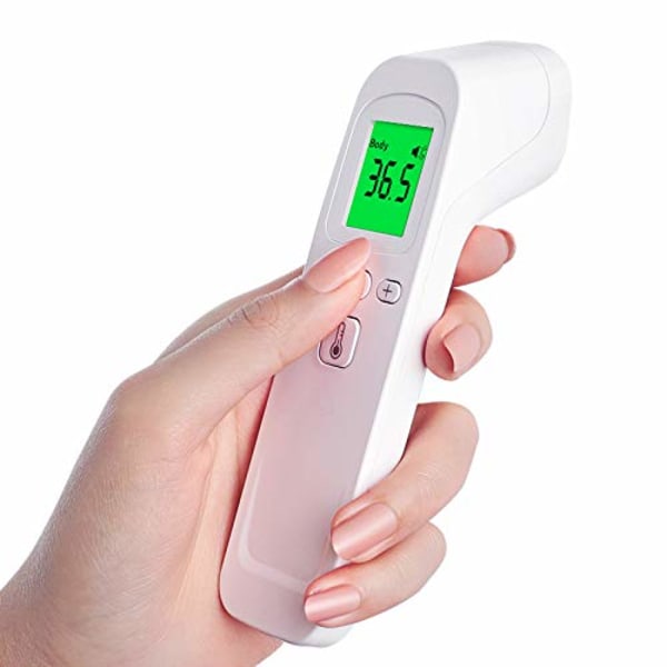 Medicinsk Termometer Panna Infraröd Medicinsk Termometer Beröringsfri för Person (Vuxen Barn Baby) och Objektyta, LCD-Display