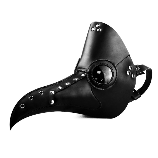 25x20 cm svarta festmaterialsatser Funny Bird Beak Mask Pu Leather M