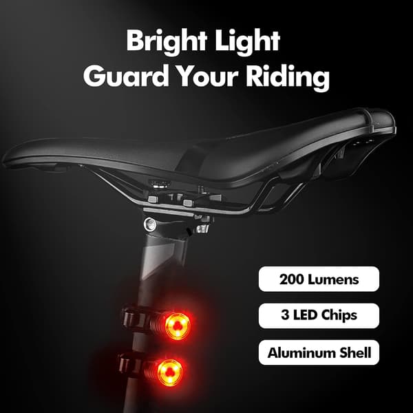 Cykel bakljus 2-pack - Ljusstark LED cykel bakljus för cykling