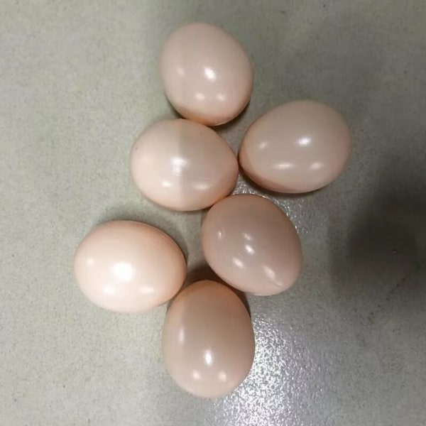 6 stk Fake Egg Kunstig Høne Fjærkre Coop Plastic Nest Praktisk