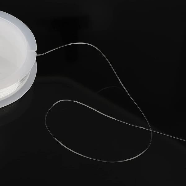 2 st transparent elastisk tråd för armband, 1 mm elastisk smyckestillverkning