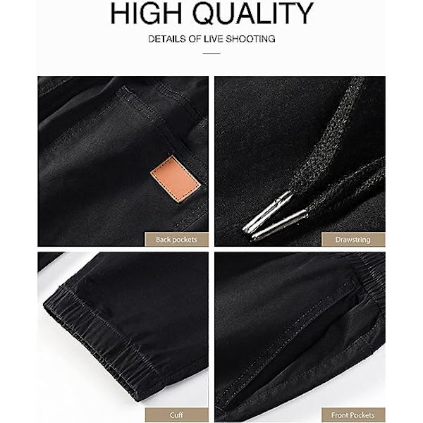 Herr Casual Joggers Byxor - Bomull Dragsko Chino Cargo Byxor H
