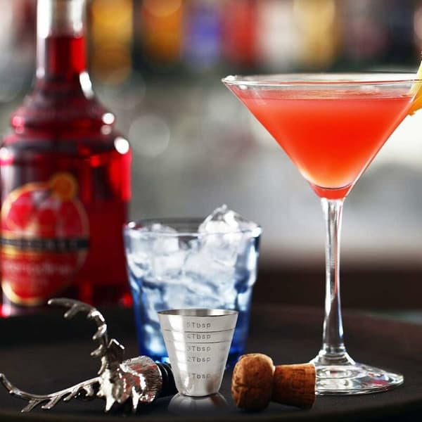 Rustfrie stål cocktailmålere, 2,5 oz, 75 ml, 2-pakning