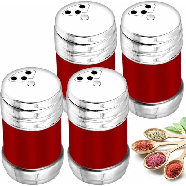 4 st kryddburkar, kryddboxar med svinglock för salt, peppar, örter
