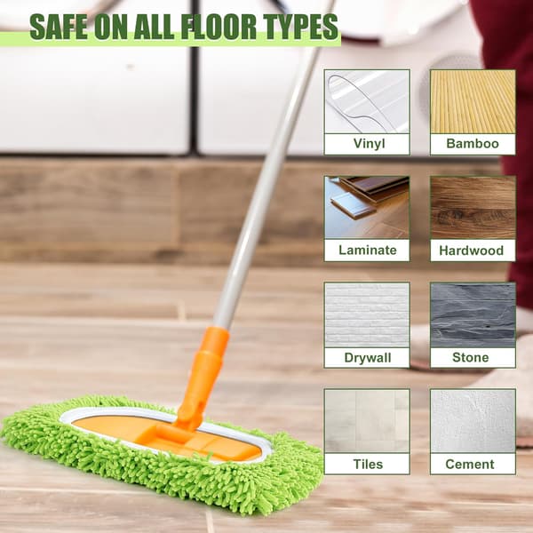 Återanvändbara moppdynor för Swiffer Sweeper, Återanvändbara moppdynor, Återanvändbar moppdyna, Ersättningsmopp - Grön