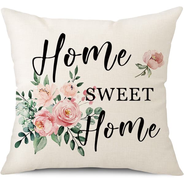 Sæt med 4 smukke blomstermønstrede pudebetræk - 45 x 45 cm - Sofa