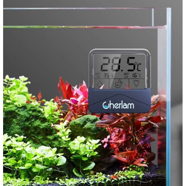 Akvarie Termometer, Høj og Lav Temperatur Alarm Termometer med Temp