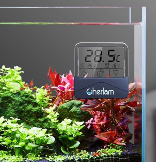 Akvarie Termometer, Høy og Lav Temperatur Alarm Termometer med Temp