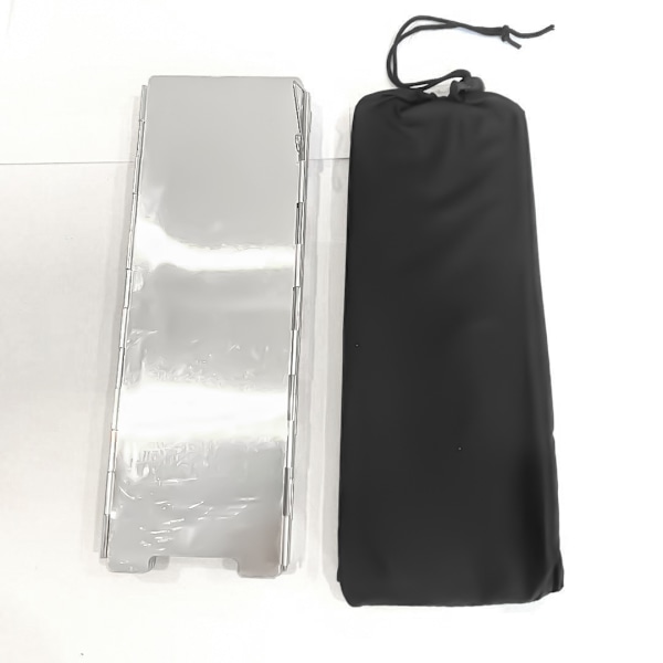 Fällbar Aluminium Vindskydd, 10 Plåtar Campingköks Vindskydd, Bärbar Spis Vindskydd, Spis Vindskydd med Förvaringsväska, för Campingkök Pi