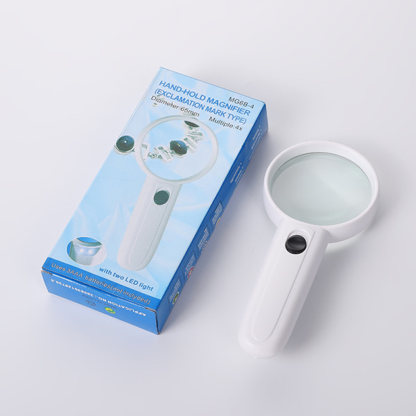 1 st praktisk förstoringsglas för läsning, 4X, förstoringsglas med LED, 1