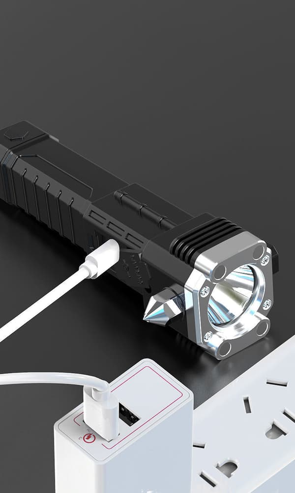 Vindusglass og setebeltekutter 3W lommelykt LED lommelykt blits