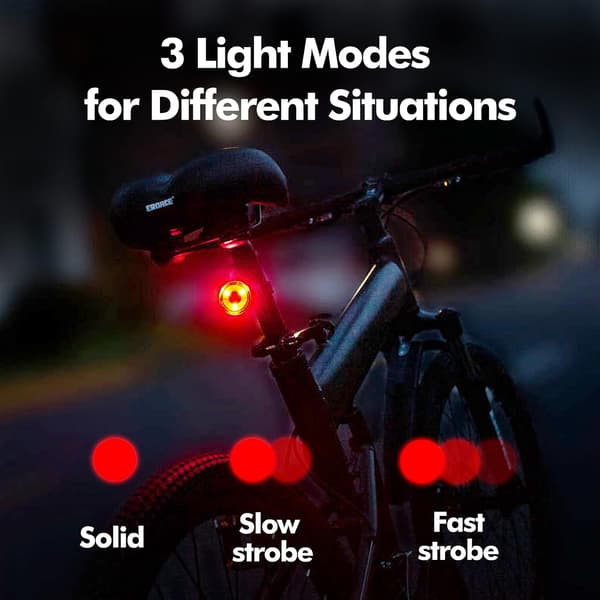 Cykel bakljus 2-pack - Ljusstark LED cykel bakljus för cykling