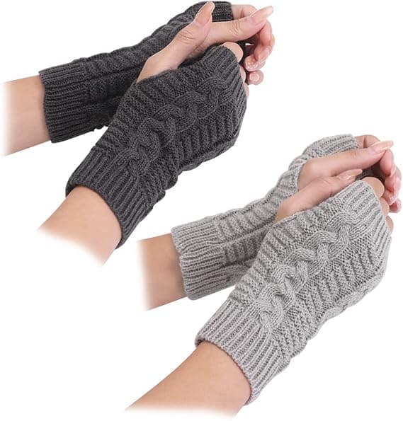 Vinter Håndledsvarmere til Kvinder - Simple og Elegante Strikede Fingerløse Handsker
