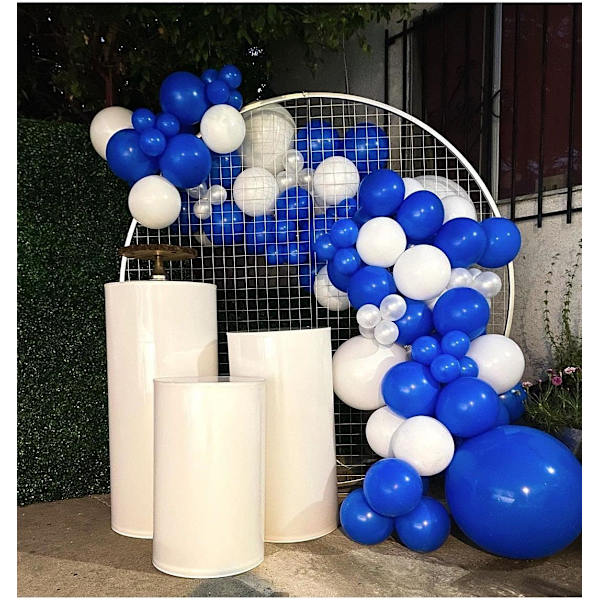 Blå latexballonger 12 tum + 5 tum 70-pack födelsedagsfestballonger