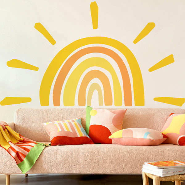En set av Shining Sunshine Wall Stickers Väggdekaler Wall Sticker