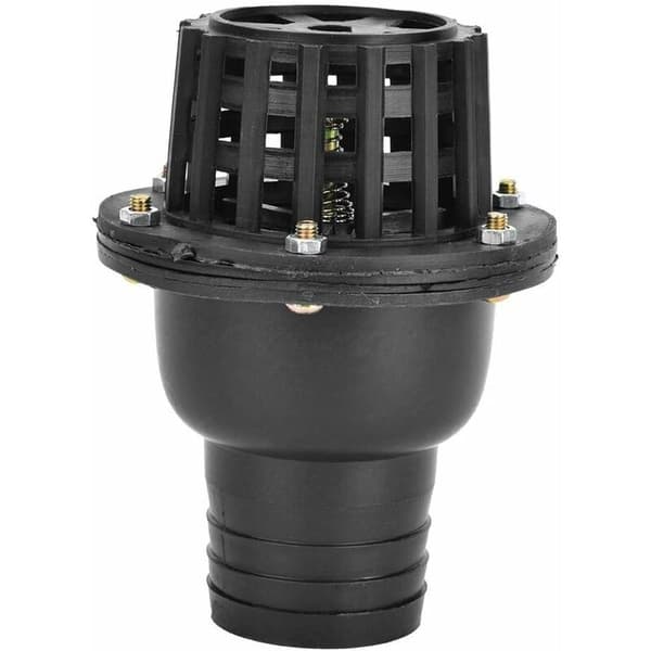 Vandventil - Vandpumpe Fodventil Sort PVC Lavtryks Flad C